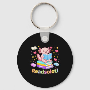 Porte-clés Readsolotl axolotl lit des livres lecture cool enf