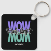 Porte-clés Real Legit Wow Mom Print (Purple & Teal) (Dos)