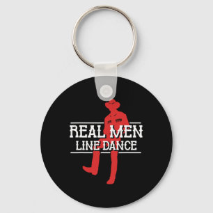 Porte-clés Real Men Line Dance Western Country Dancing Lineda