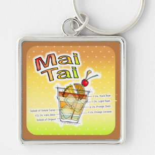 PORTE-CLÉS RECETTE DE COCKTAIL MAI TAI ART