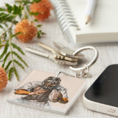 Porte-clés Receveur de base-ball (Devant Droit)