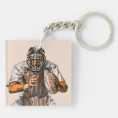 Porte-clés Receveur de base-ball (Dos)