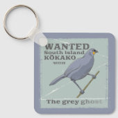 Porte-clés Recherché South Island Kokako (Recto)