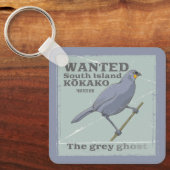 Porte-clés Recherché South Island Kokako (Recto)