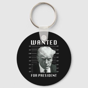 Porte-clés Recherché Trump pour président - Trump Mug Shot Ne