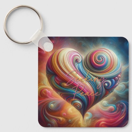 Porte-clés Rechercher la paix (Recto)