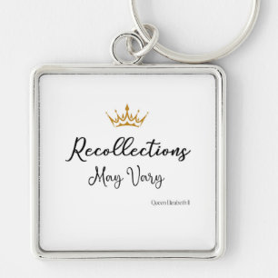 Porte-clés Recollections May Vary Quote Queen E Gold Crown