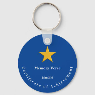 Porte-clés Récompense de réalisation de verset de mémoire de