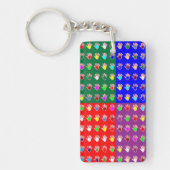 Porte-clés Rectangle acrylique Porte - clé à impression doubl (Devant)