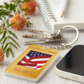 Porte-clés Rectangle de la MARINE des États-Unis (rectangle r (Devant droit)