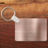 Porte-clés Rectangle de monogramme de signature moderne en fe (Verso)