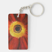 Porte-clés Rectangle de peinture à la fleur (double face) Por (Dos)