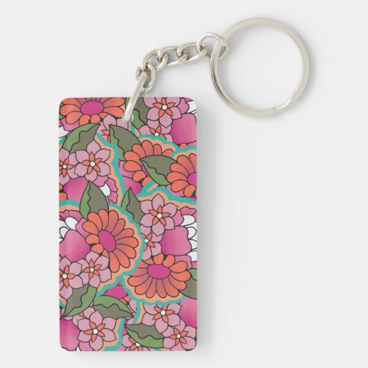 Porte-clés rectangle double face. (Dos)
