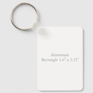 Porte-clés Rectangle en aluminium, 4 cm x 5,7 cm