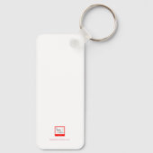 Porte-clés rectangle en aluminium Halloween pour m (Verso)