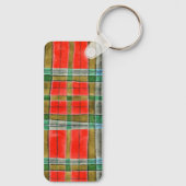 Porte-clés rectangle en aluminium MAC BAIN TARTAN (Verso)