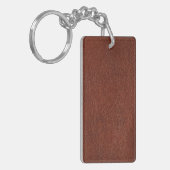 Porte-clés Rectangle en cuir (double face) (Devant gauche)