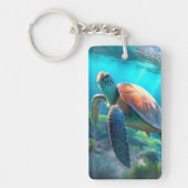Porte-clés Rectangle Keychain with Your Custom Photo on Both (Devant)