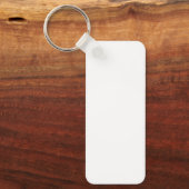 Porte-clés rectangle métallique, 3,2 cm x 7,6 cm (Recto)
