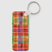 Porte-clés rectangle métallique MAC RAE TARTAN (Verso)