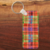 Porte-clés rectangle métallique MAC RAE TARTAN (Recto)