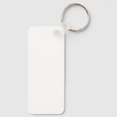 Porte-clés Rectangle Métallique Professionnel Simple 1,25" x (Verso)