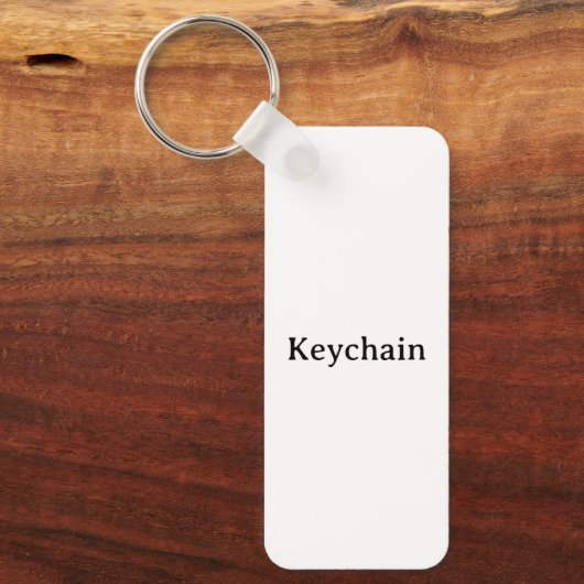 Porte-clés Rectangle Métallique Professionnel Simple 1,25" x (Recto)