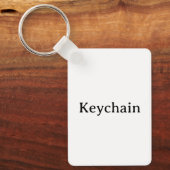 Porte-clés Rectangle Métallique Professionnel Simple 1,6" x 2 (Recto)