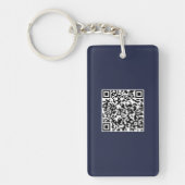 Porte-clés rectangle personnalisé avec logo et cod (Devant)