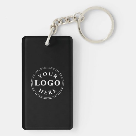 Porte-clés rectangle personnalisé avec logo et cod (Dos)