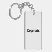 Porte-clés Rectangle Professionnel Simple 1,5" x 2,75" (Devant gauche)