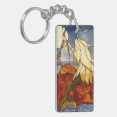 Porte-clés Rectangle - Style Verre Teinté Sirène (Devant gauche)