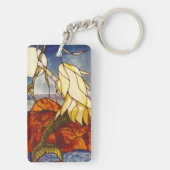 Porte-clés Rectangle - Style Verre Teinté Sirène (Dos)