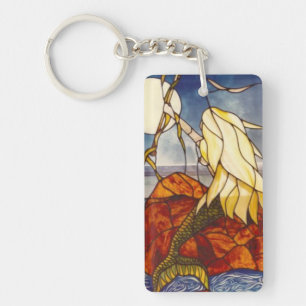 Porte-clés Rectangle - Style Verre Teinté Sirène