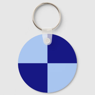 Porte-clés Rectangles bleu clair et bleu foncé
