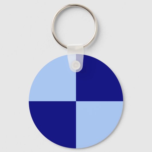 Porte-clés Rectangles bleu clair et bleu foncé (Recto)