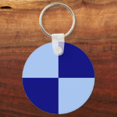 Porte-clés Rectangles bleu clair et bleu foncé (Recto)