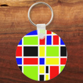 Porte-clés Rectangles colorées (Recto)