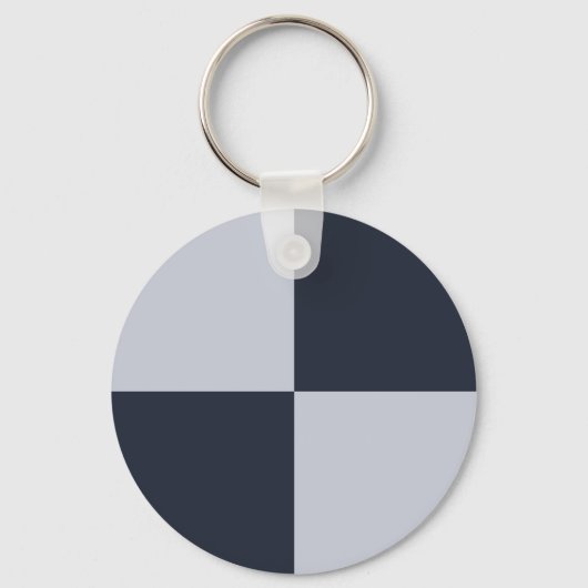 Porte-clés Rectangles marine et gris (Recto)