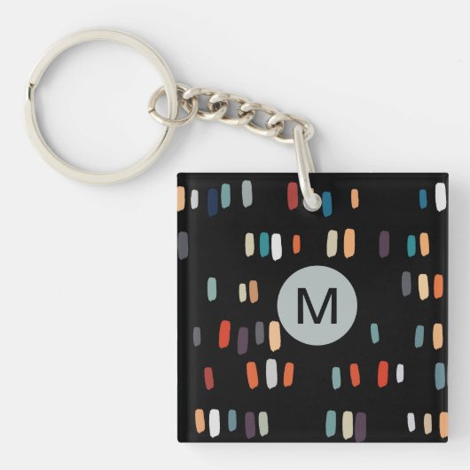 Porte-clés Rectangles multicouleurs irrégulières (Devant)