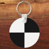 Porte-clés Rectangles noir et blanc (Recto)