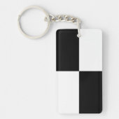 Porte-clés Rectangles noir et blanc (Devant)