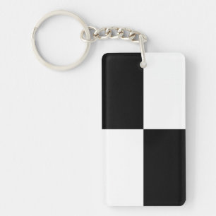 Porte-clés Rectangles noir et blanc