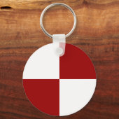 Porte-clés Rectangles rouge et blanc (Recto)