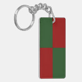 Porte-clés Rectangles rouge et vert (Devant gauche)