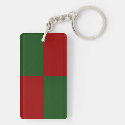 Porte-clés Rectangles rouge et vert (Dos)
