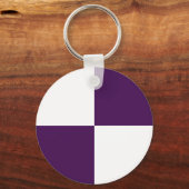Porte-clés Rectangles royales violettes et blanches (Recto)