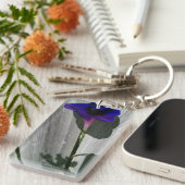 Porte-clés rectangulaire à fleurs de gloire du mat (Devant droit)