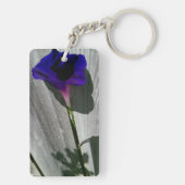 Porte-clés rectangulaire à fleurs de gloire du mat (Dos)