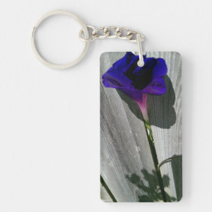 Porte-clés rectangulaire à fleurs de gloire du mat